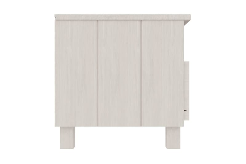 TV-bänk vit 106x40x40 cm massiv furu - Vit - Möbler - Tv möbel & mediamöbel - TV bänk & mediabänk