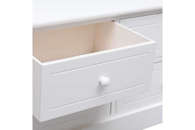 TV-bänk vit 108x30x40 cm massivt kejsarträ - Vit - Möbler - Tv möbel & mediamöbel - TV bänk & mediabänk