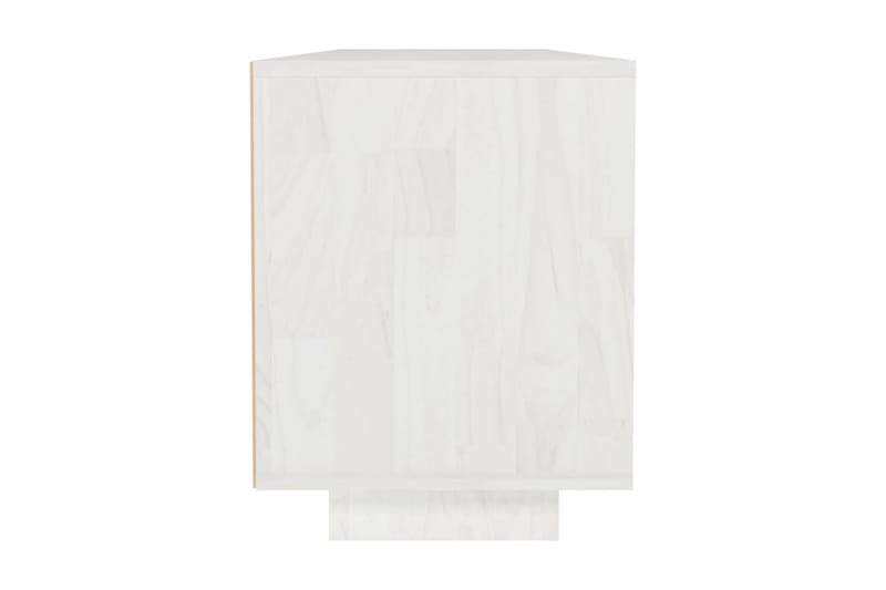 TV-bänk vit 110x30x40 cm massiv furu - Vit - Möbler - Tv möbel & mediamöbel - TV bänk & mediabänk