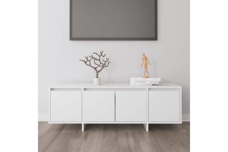 Tv-bänk vit 120x30x40,5 cm spånskiva - Vit - Möbler - Tv möbel & mediamöbel - TV bänk & mediabänk