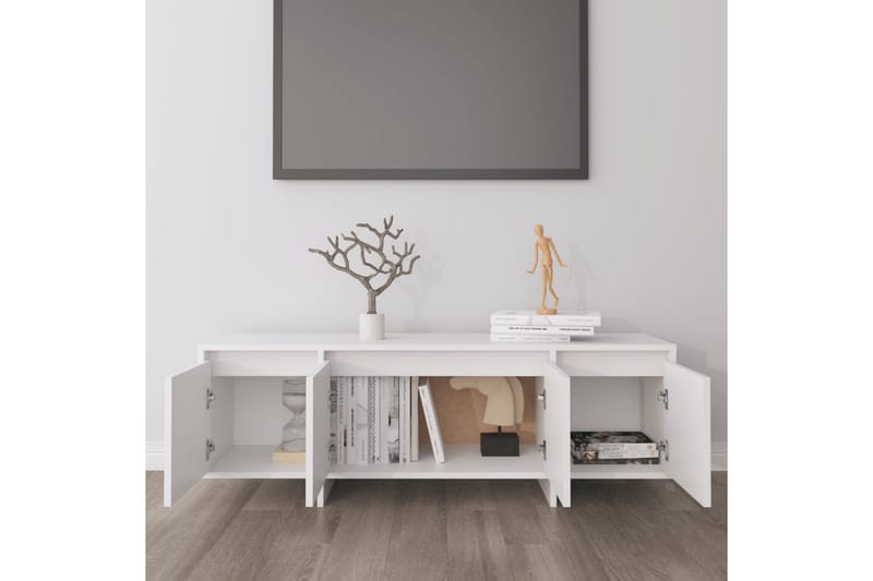 Tv-bänk vit 120x30x40,5 cm spånskiva - Vit - Möbler - Tv möbel & mediamöbel - TV bänk & mediabänk