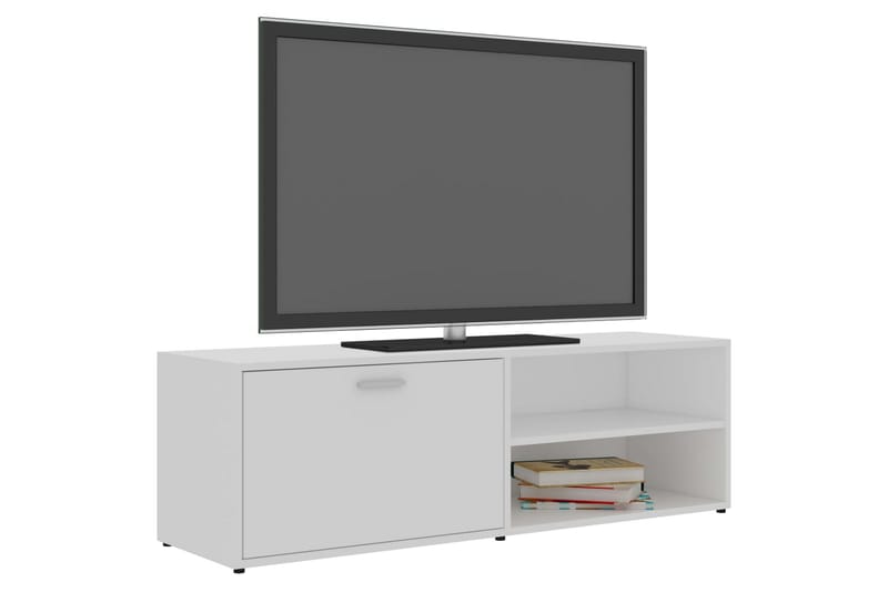 TV-bänk vit 120x34x37 cm spånskiva - Vit - Möbler - Tv möbel & mediamöbel - TV bänk & mediabänk