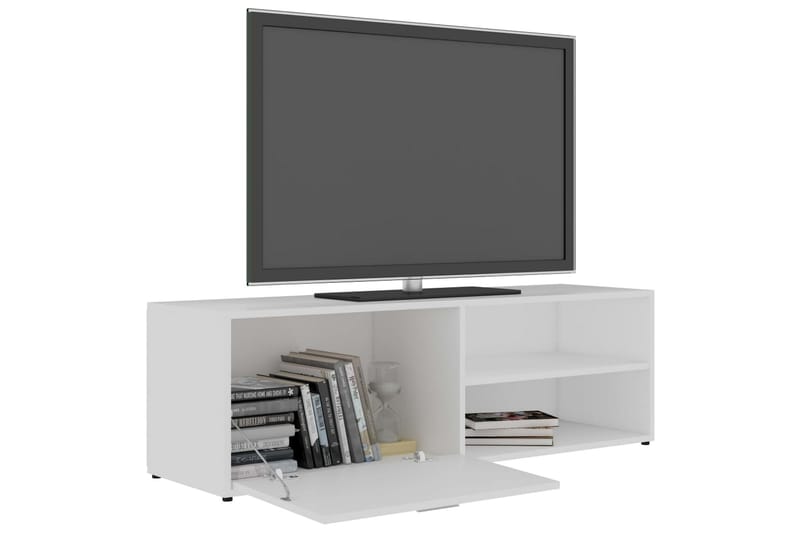 TV-bänk vit 120x34x37 cm spånskiva - Vit - Möbler - Tv möbel & mediamöbel - TV bänk & mediabänk