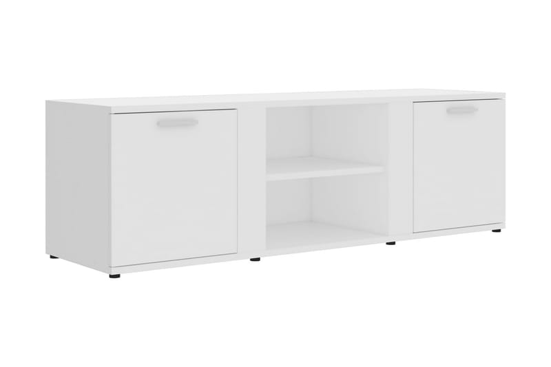 TV-bänk vit 120x34x37 cm spånskiva - Vit - Möbler - Tv möbel & mediamöbel - TV bänk & mediabänk