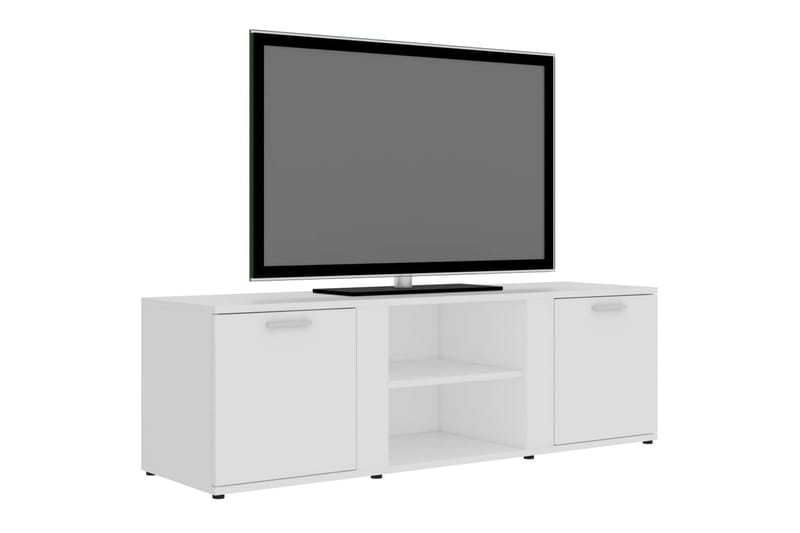 TV-bänk vit 120x34x37 cm spånskiva - Vit - Möbler - Tv möbel & mediamöbel - TV bänk & mediabänk