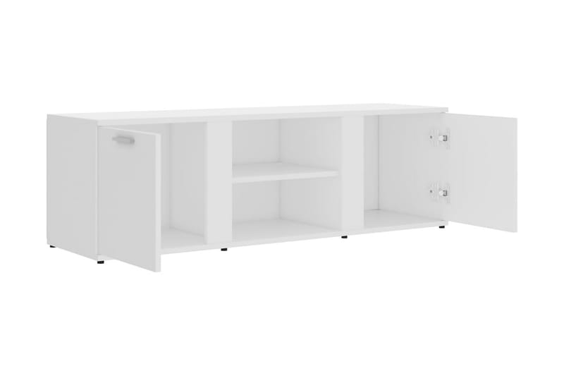 TV-bänk vit 120x34x37 cm spånskiva - Vit - Möbler - Tv möbel & mediamöbel - TV bänk & mediabänk