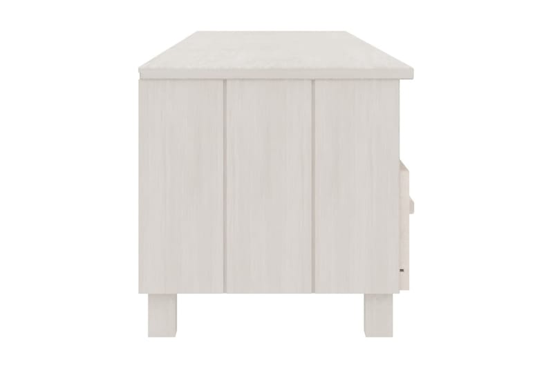 TV-bänk vit 158x40x40 cm massiv furu - Vit - Möbler - Tv möbel & mediamöbel - TV bänk & mediabänk