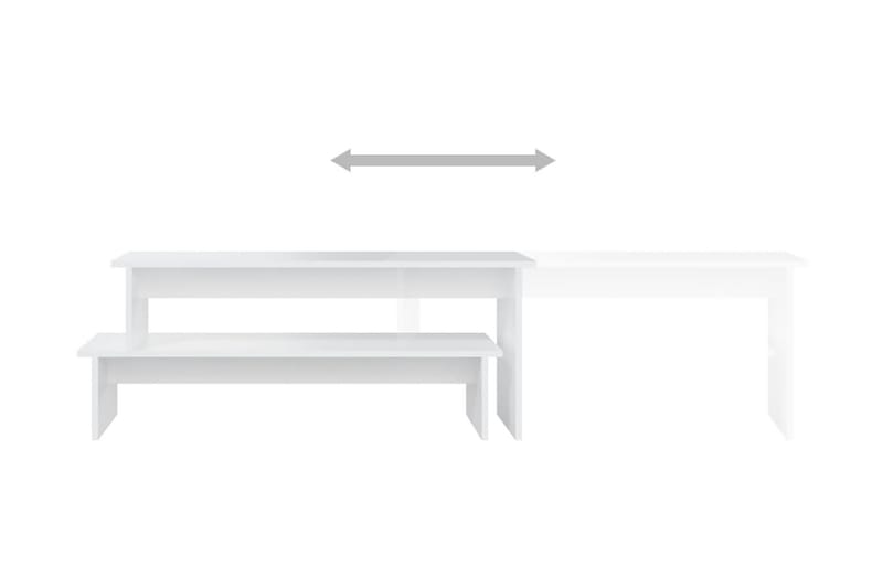 TV-bänk vit 180x30x43 cm spånskiva - Vit - Möbler - Tv möbel & mediamöbel - TV bänk & mediabänk