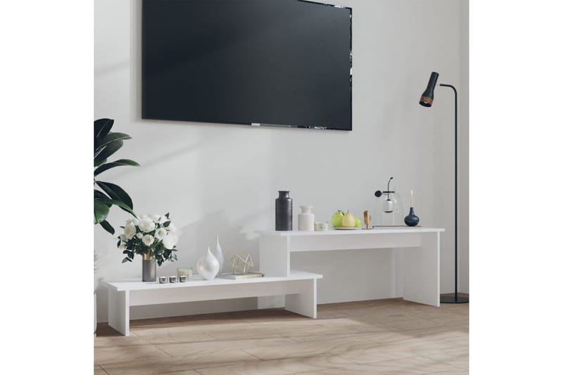 TV-bänk vit 180x30x43 cm spånskiva - Vit - Möbler - Tv möbel & mediamöbel - TV bänk & mediabänk
