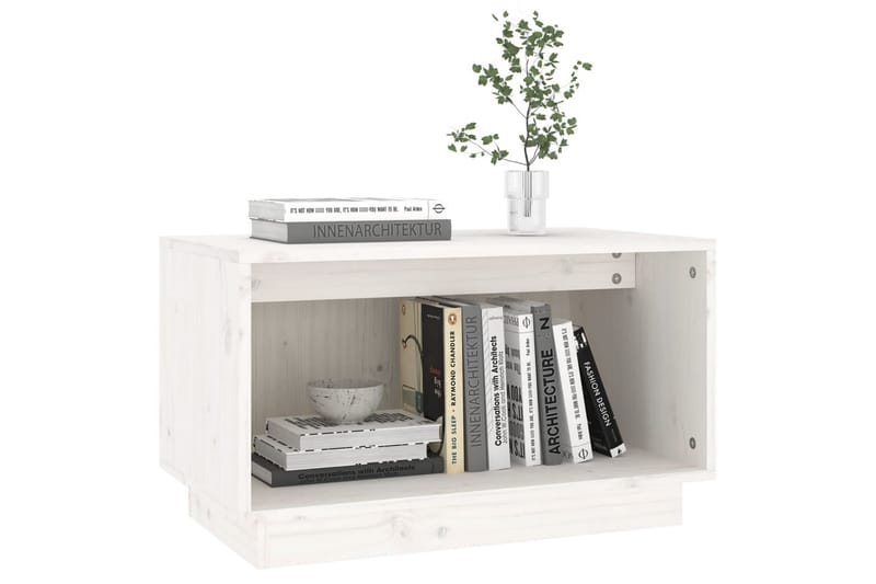Tv-bänk vit 60x35x35 cm massiv furu - Vit - Möbler - Tv möbel & mediamöbel - TV bänk & mediabänk