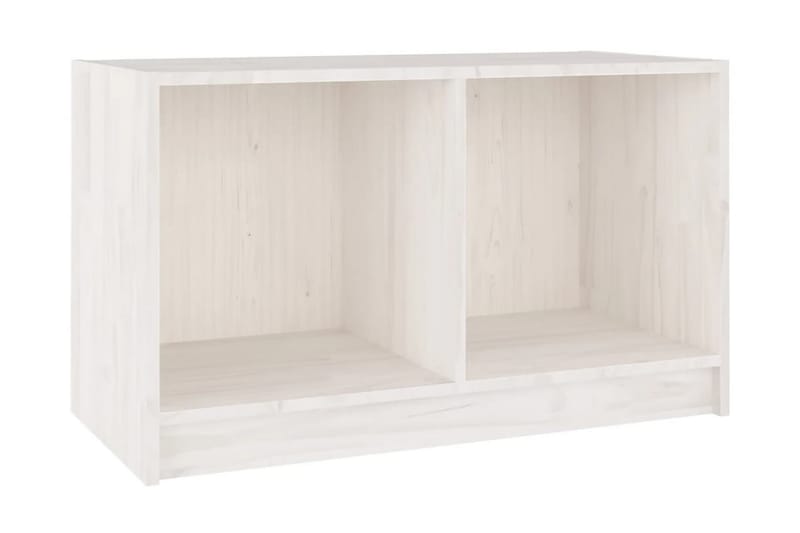 TV-bänk vit 70x33x42 cm massiv furu - Vit - Möbler - Tv möbel & mediamöbel - TV bänk & mediabänk