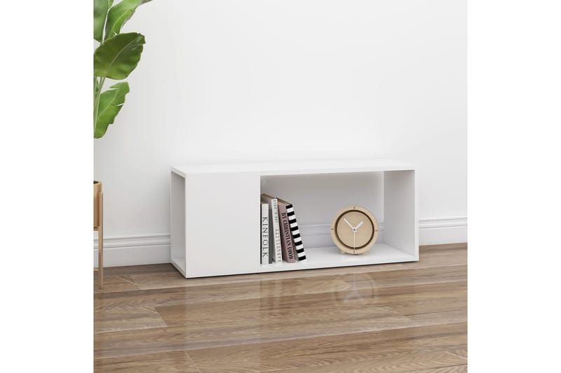 TV-bänk vit 80x24x32 cm spånskiva - Vit - Möbler - Tv möbel & mediamöbel - TV bänk & mediabänk