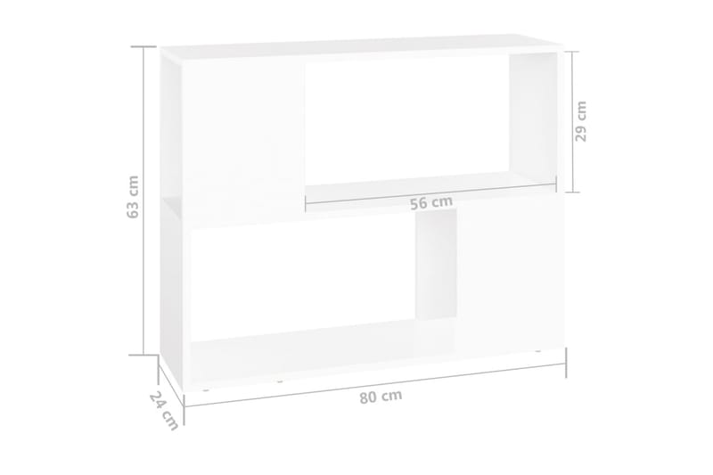 TV-bänk vit 80x24x63 cm spånskiva - Vit - Möbler - Tv möbel & mediamöbel - TV bänk & mediabänk