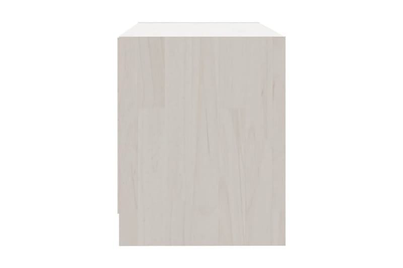 TV-bänk vit 80x31x39 cm massiv furu - Vit - Möbler - Tv möbel & mediamöbel - TV bänk & mediabänk