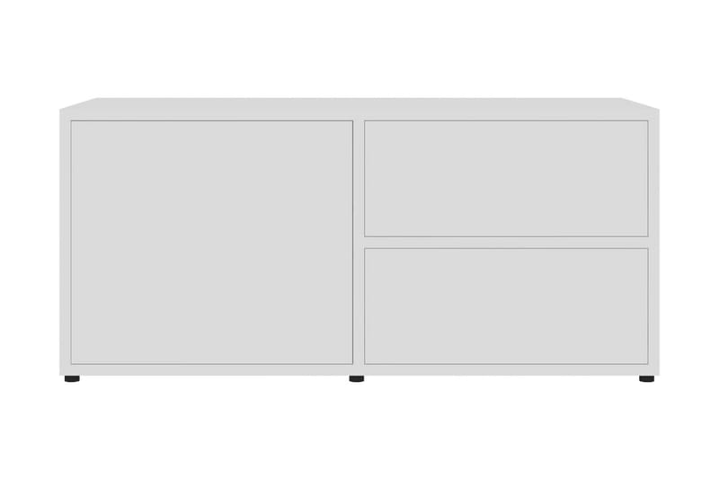 TV-bänk vit 80x34x36 cm spånskiva - Vit - Möbler - Tv möbel & mediamöbel - TV bänk & mediabänk