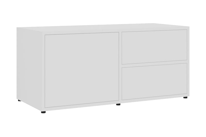 TV-bänk vit 80x34x36 cm spånskiva - Vit - Möbler - Tv möbel & mediamöbel - TV bänk & mediabänk