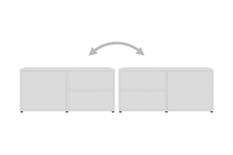 TV-bänk vit 80x34x36 cm spånskiva - Vit - Möbler - Tv möbel & mediamöbel - TV bänk & mediabänk