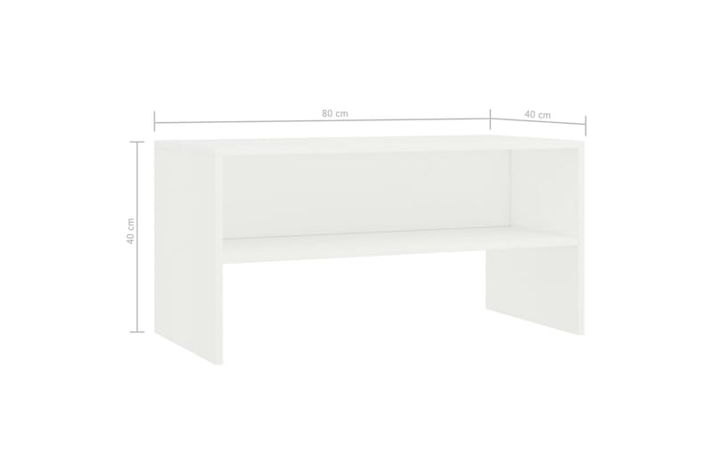TV-bänk vit 80x40x40 cm spånskiva - Vit - Möbler - Tv möbel & mediamöbel - TV bänk & mediabänk