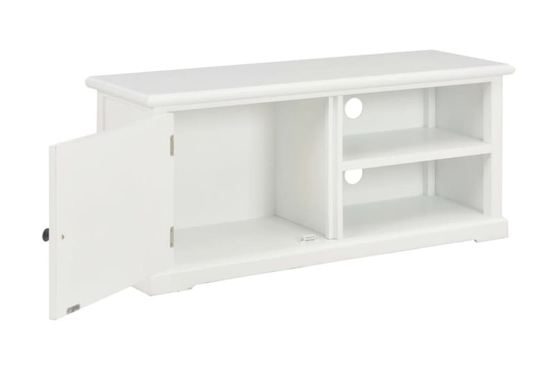 TV-bänk vit 90x30x40 cm trä - Vit - Möbler - Tv möbel & mediamöbel - TV bänk & mediabänk