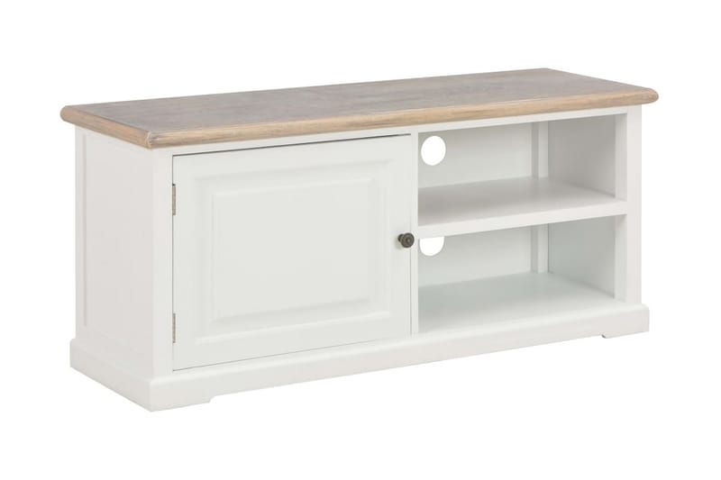 TV-bänk vit 90x30x40 cm trä - Vit - Möbler - Tv möbel & mediamöbel - TV bänk & mediabänk