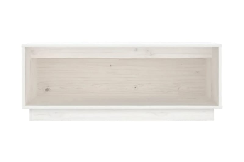 Tv-bänk vit 90x35x35 cm massiv furu - Vit - Möbler - Tv möbel & mediamöbel - TV bänk & mediabänk