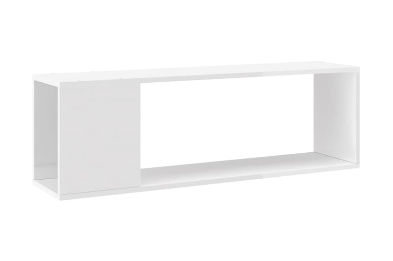 TV-bänk vit högglans 100x24x32 cm spånskiva - Vit - Möbler - Tv möbel & mediamöbel - TV bänk & mediabänk