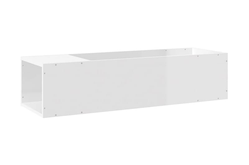 TV-bänk vit högglans 100x24x32 cm spånskiva - Vit - Möbler - Tv möbel & mediamöbel - TV bänk & mediabänk
