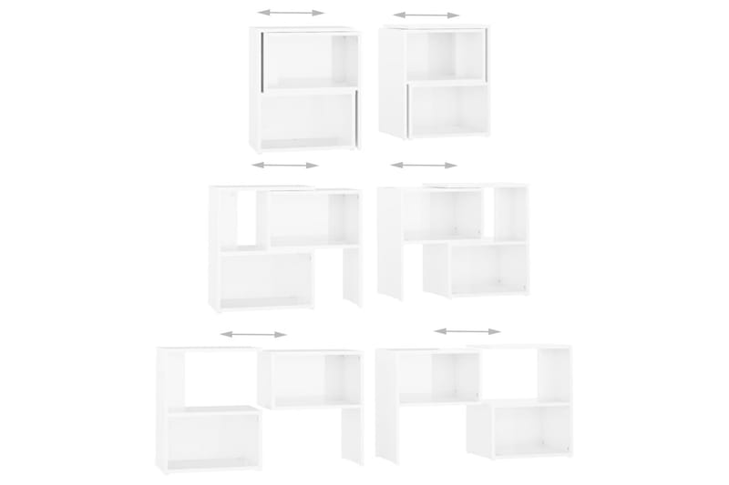 TV-bänk vit högglans 104x30x52 cm spånskiva - Vit - Möbler - Tv möbel & mediamöbel - TV bänk & mediabänk