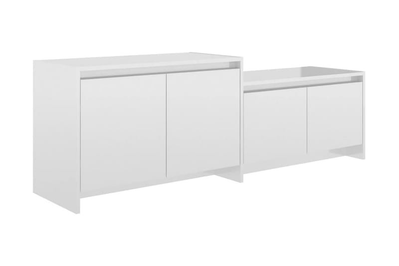 TV-bänk vit högglans 146,5x35x50 cm spånskiva - Vit - Möbler - Tv möbel & mediamöbel - TV bänk & mediab�änk