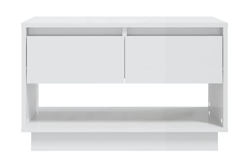 TV-bänk vit högglans 70x41x44 cm spånskiva - Vit - TV bänk & mediabänk