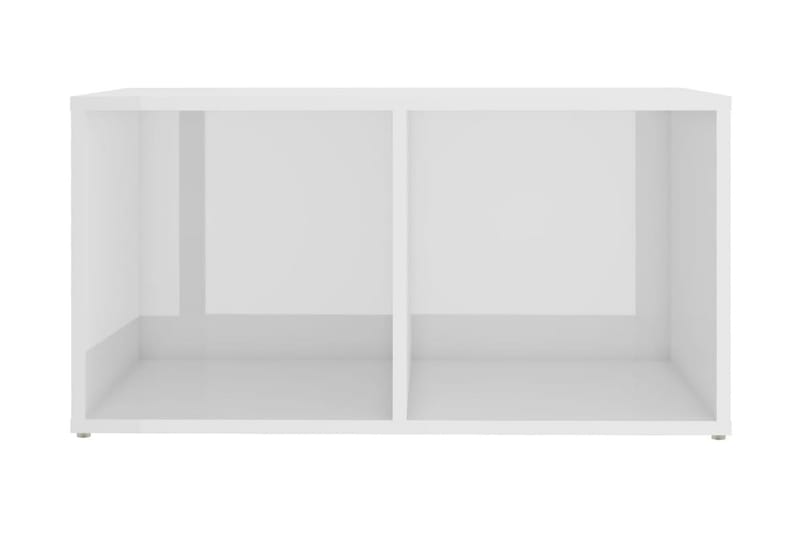 TV-bänk vit högglans 72x35x36,5 cm spånskiva - Vit - TV bänk & mediabänk