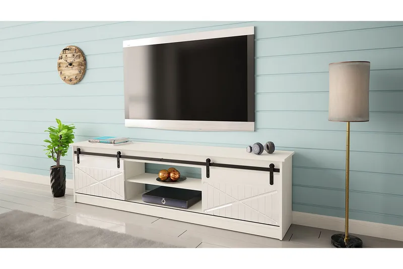 Tv-bänk - Vit - Möbler - Tv möbel & mediamöbel - TV bänk & mediabänk