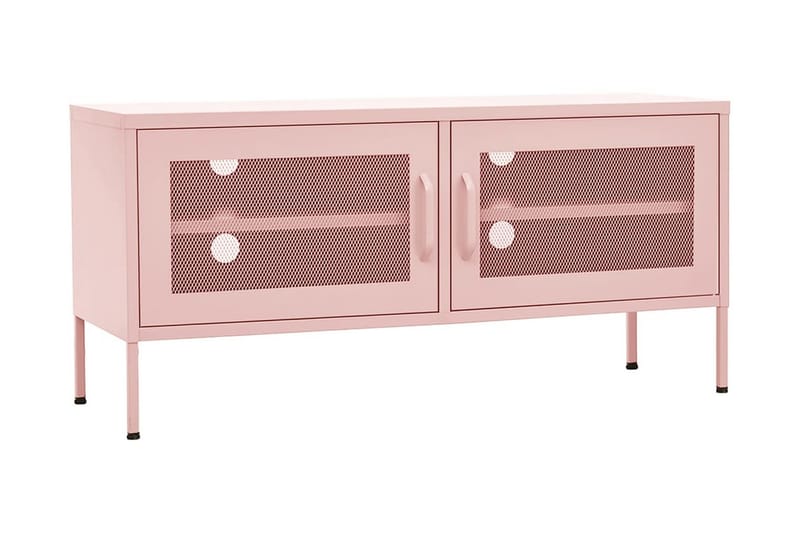 Tv-bänk pink 105x35x50 cm stål - Rosa - TV bänk & mediabänk