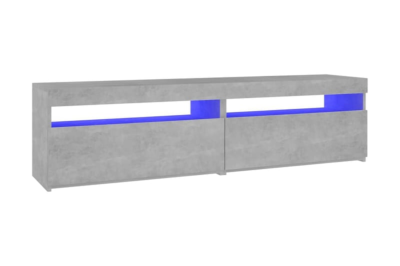 Tv-bänkar med LED-belysning 2 st betonggrå 75x35x40 cm - Grå - Möbler - Tv möbel & mediamöbel - TV bänk & mediabänk