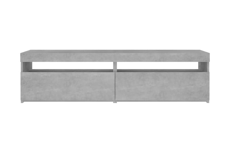 Tv-bänkar med LED-belysning 2 st betonggrå 75x35x40 cm - Grå - Möbler - Tv möbel & mediamöbel - TV bänk & mediabänk