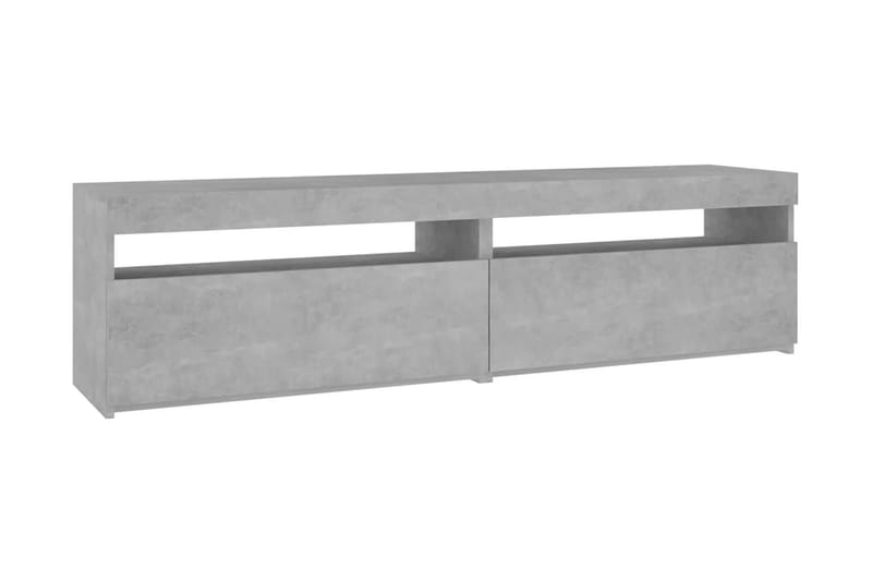 Tv-bänkar med LED-belysning 2 st betonggrå 75x35x40 cm - Grå - Möbler - Tv möbel & mediamöbel - TV bänk & mediabänk