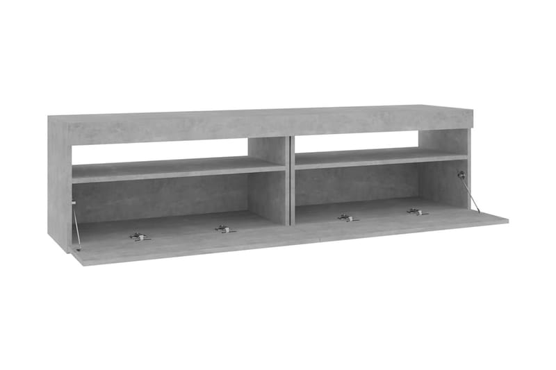 Tv-bänkar med LED-belysning 2 st betonggrå 75x35x40 cm - Grå - Möbler - Tv möbel & mediamöbel - TV bänk & mediabänk