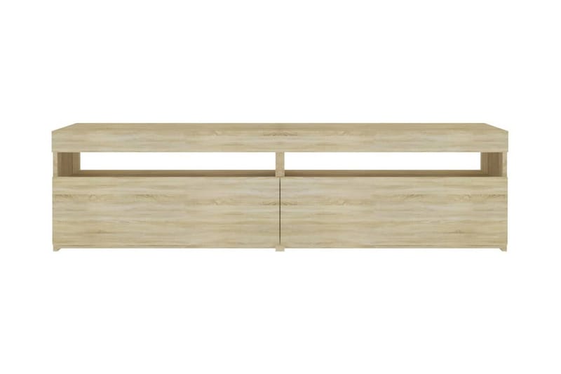 Tv-bänkar med LED-belysning 2 st sonoma-ek 75x35x40 cm - Brun - Möbler - Tv möbel & mediamöbel - TV bänk & mediabänk