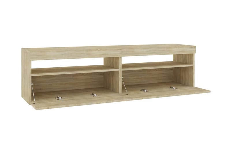Tv-bänkar med LED-belysning 2 st sonoma-ek 75x35x40 cm - Brun - Möbler - Tv möbel & mediamöbel - TV bänk & mediabänk
