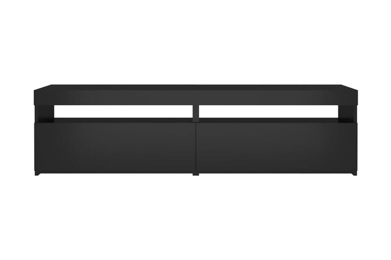 Tv-bänkar med LED-belysning 2 st svart 75x35x40 cm - Svart - TV bänk & mediabänk