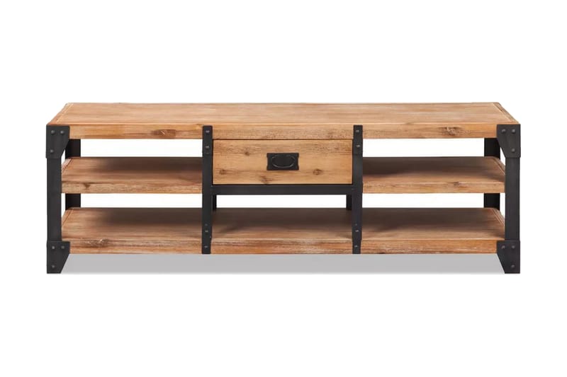 TV-möbel massivt akaciaträ 140x40x45 cm - Brun - Möbler - Tv möbel & mediamöbel - TV bänk & mediabänk