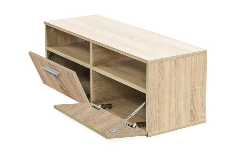 TV-möbel spånskiva 95x35x36 cm ek - Brun - Möbler - Tv möbel & mediamöbel - TV bänk & mediabänk