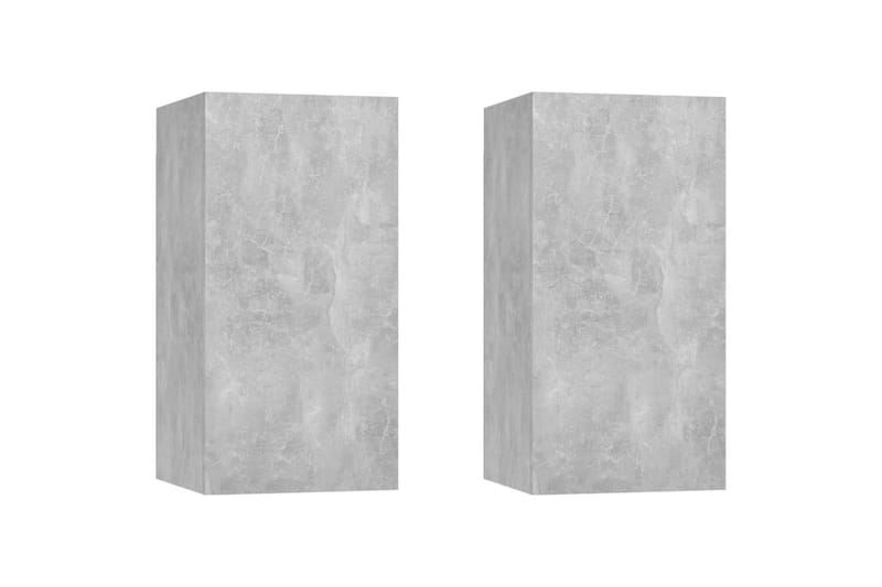 TV-skåp 2 st betonggrå 30,5x30x60 cm spånskiva - Grå - Möbler - Tv möbel & mediamöbel - TV bänk & mediabänk