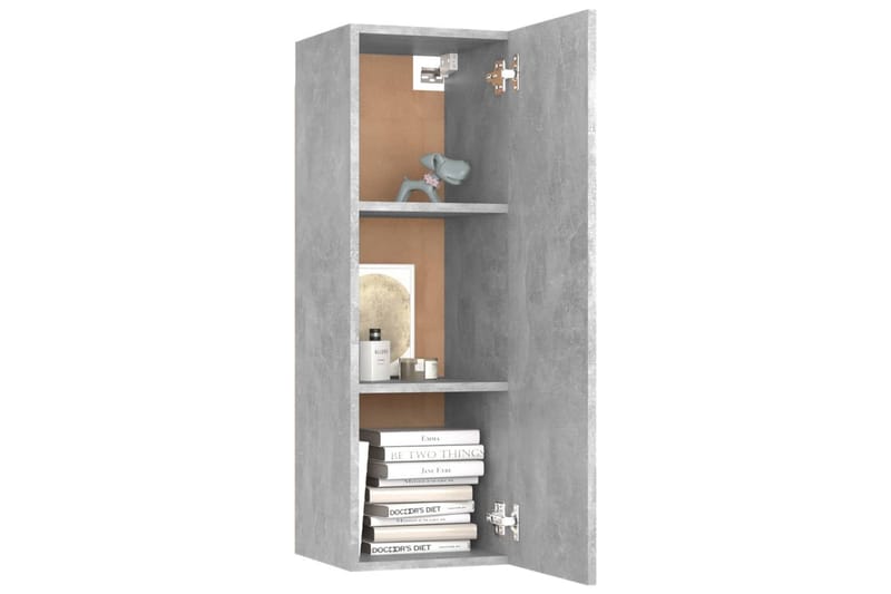 TV-skåp 2 st betonggrå 30,5x30x90 cm spånskiva - Grå - Möbler - Tv möbel & mediamöbel - TV bänk & mediabänk