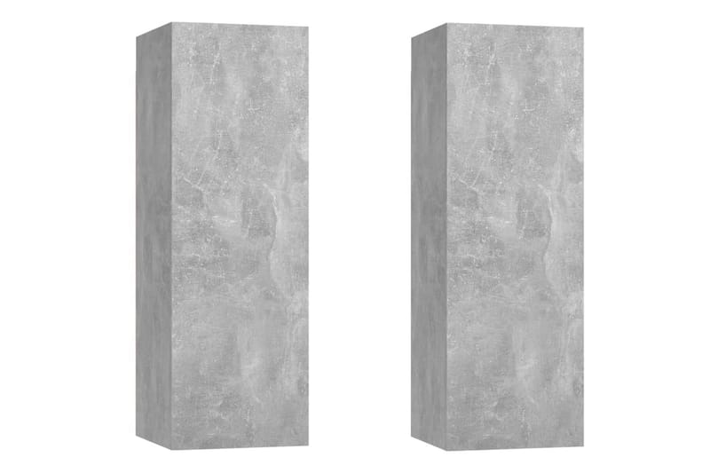 TV-skåp 2 st betonggrå 30,5x30x90 cm spånskiva - Grå - Möbler - Tv möbel & mediamöbel - TV bänk & mediabänk