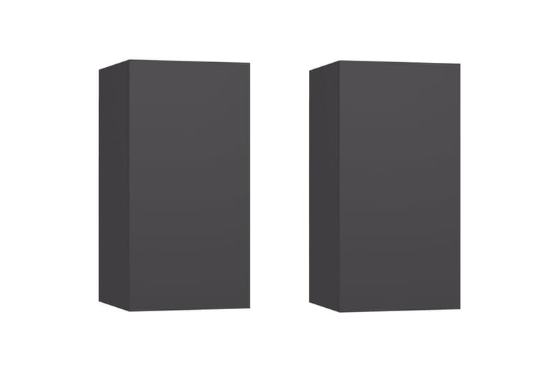 TV-skåp 2 st grå 30,5x30x60 cm spånskiva - Grå - Möbler - Tv möbel & mediamöbel - TV bänk & mediabänk