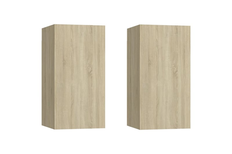 TV-skåp 2 st sonoma-ek 30,5x30x60 cm spånskiva - Brun - Möbler - Tv möbel & mediamöbel - TV bänk & mediabänk