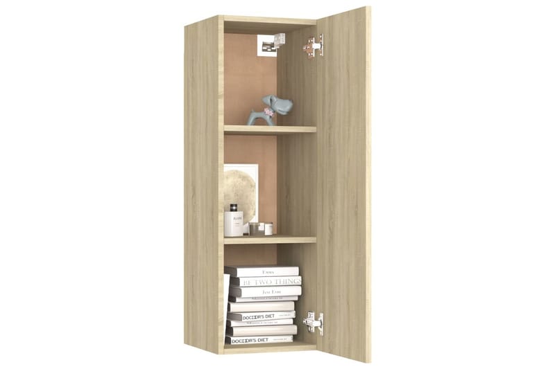 TV-skåp 2 st sonoma-ek 30,5x30x90 cm spånskiva - Brun - Möbler - Tv möbel & mediamöbel - TV bänk & mediabänk