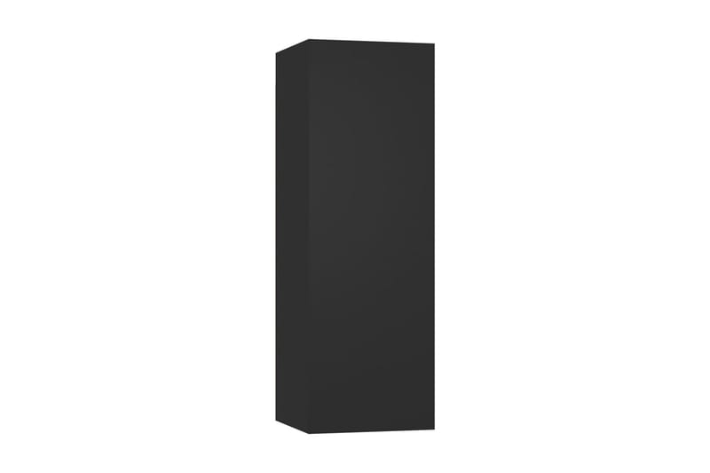TV-skåp 2 st svart 30,5x30x90 cm spånskiva - Svart - TV bänk & mediabänk