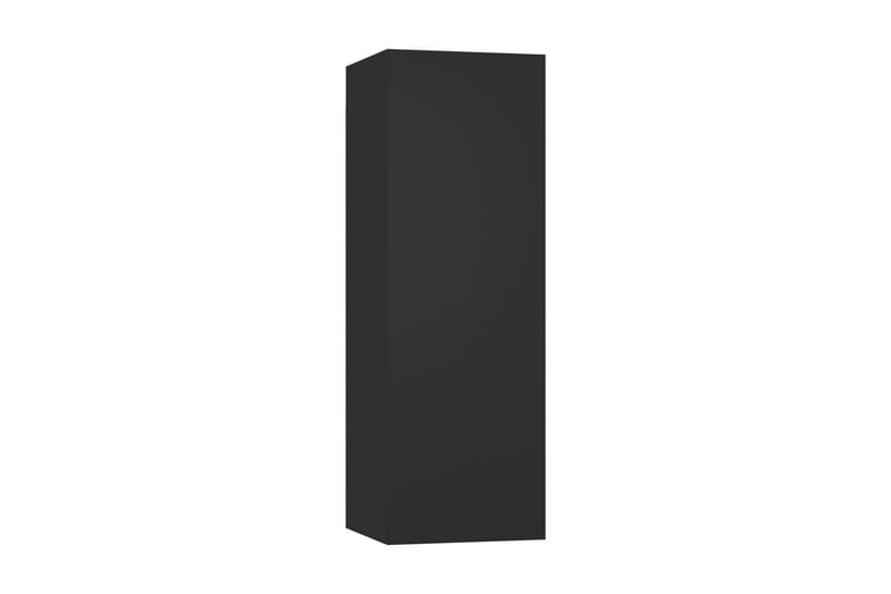 TV-skåp 2 st svart 30,5x30x90 cm spånskiva - Svart - Möbler - Tv möbel & mediamöbel - TV bänk & mediabänk